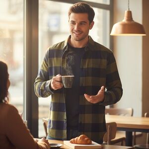 REDMOND Standard Fit Green/Blue Plaid Fleece Flannel Men's Shirt Size M
